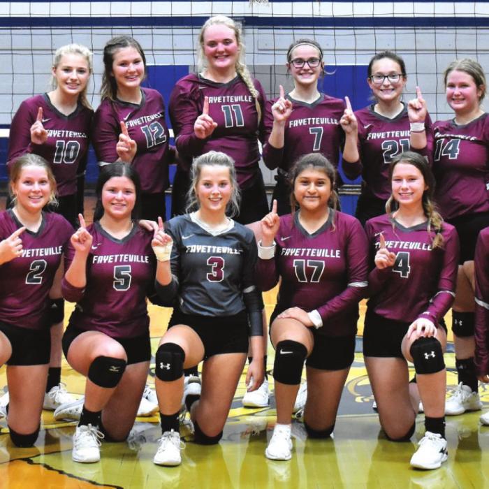 The Fayetteville volleyball team improved to 24-0 this season after winning the Rice Consolidated Tournament Saturday. Photo by Rachel Schley