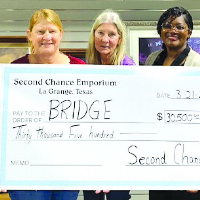 Second Chance Donates to BRIDGE