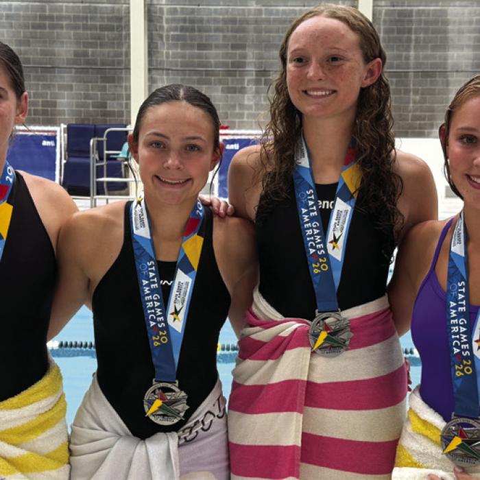 The 15-16 Girls relay team of CC Bartek, Makenna Emmel, Lyria Hartley, and Adysen Janacek earned two trips to the podium, capturing 2nd place in the 200-yard Medley Relay (2:20.91) and 3rd place in the 200-yard Freestyle Relay (2:02.52).
