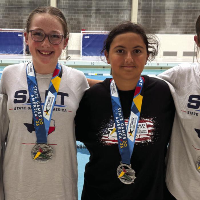 The 11-12 Girls relay team of Eleanor Schmidt, Adalyn Emmel, Olivia Kerr, and Olive Vasquez earned 2nd place in the 200-yard Medley Relay (2:32.11) and 3rd place in the 200-yard Freestyle Relay (2:37.19).