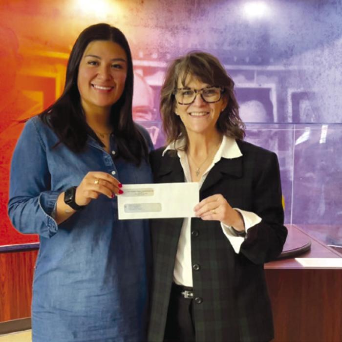 Pictured from left: Melanie Ramirez (SFF Program Director), Heather Allbright (Bugle Boy Executive Director)