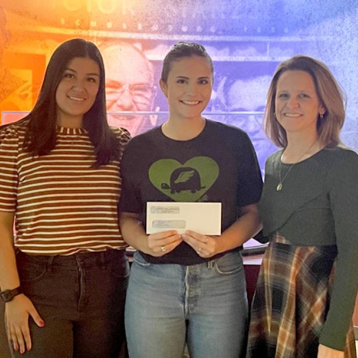 Pictured from left: Melanie Ramirez (SFF Program Director), Destiny Siptak (TW Executive Director), Cheryl Pekar (SFF CEO).