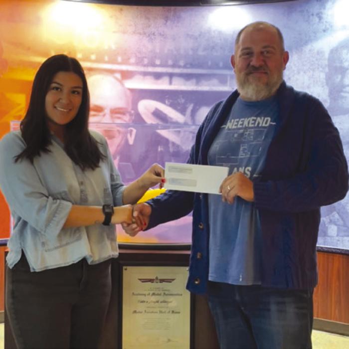 Pictured from left: Melanie Ramirez (SFF Program Director), Kenny Couch (FCHH Executive Director).