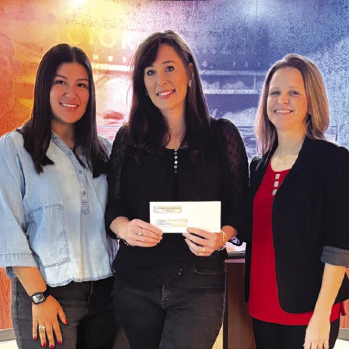 Pictured from left: Melanie Ramirez (SFF Program Director), Amanda Kridel (Senior Connections Executive Director), Cheryl Pekar (SFF CEO).