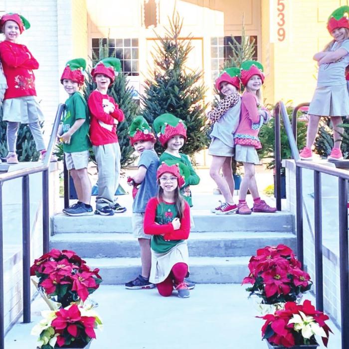 Tomalene Vaughn’s First Graders: Chezni Berdoll, Ellery Bradford, Adalyn Emmel, Hallie Gross, Cooper Hartley, Sophie Janda, Krislee Kallus, Langley Murphy, Emmy Neal, Dwight Peschke, Jackson Pustejovsky, Helen Streiff, Marley Vasek and Sean Michael Wallace.