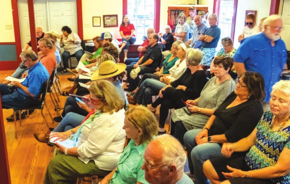 In a town with a population of 90, getting a standing room crowd is quite a feat, but it happened Monday in Round Top. Photo by Andy Behlen