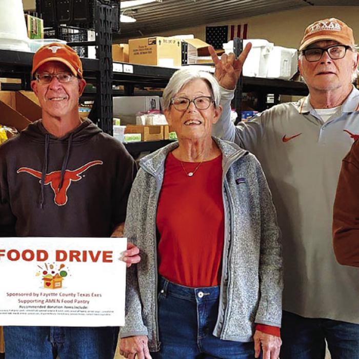 Fayette County Texas Exes Donate Over 400 Pounds of Food to The AMEN Pantry
