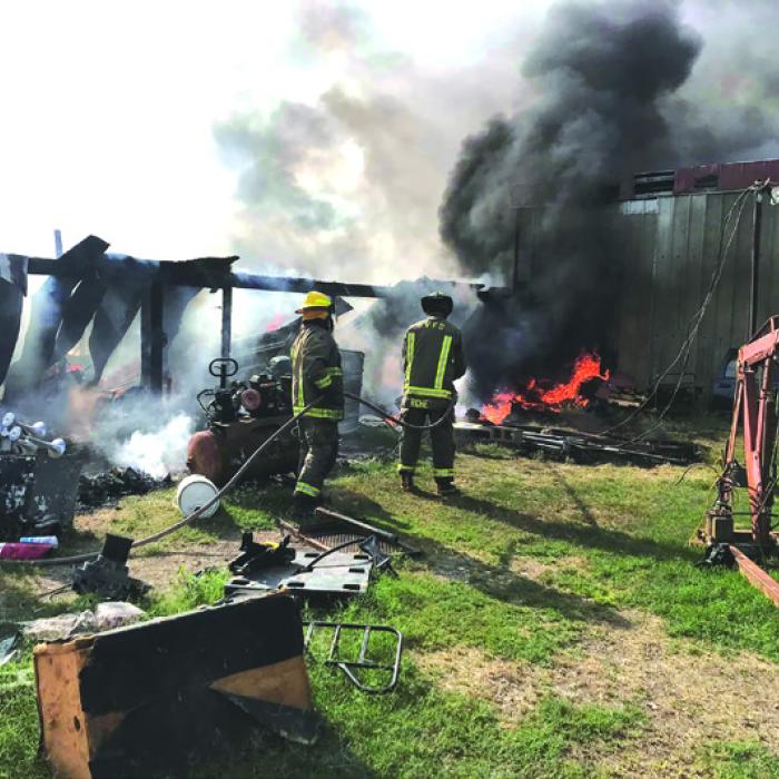 Shop Burns Down
