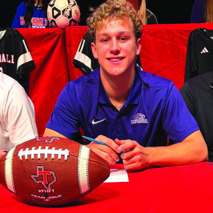 Jaxyn Faldyn at his signing ceremony Feb. 4.