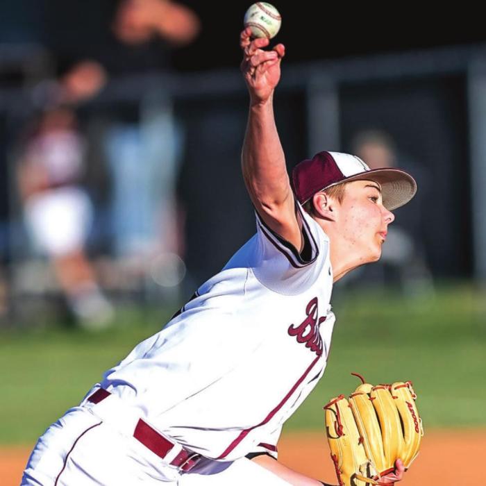 Flatonia’s Dayton Cliffe starts on the mound Friday against Weimar. Photo by Stephanie Steinhauser
