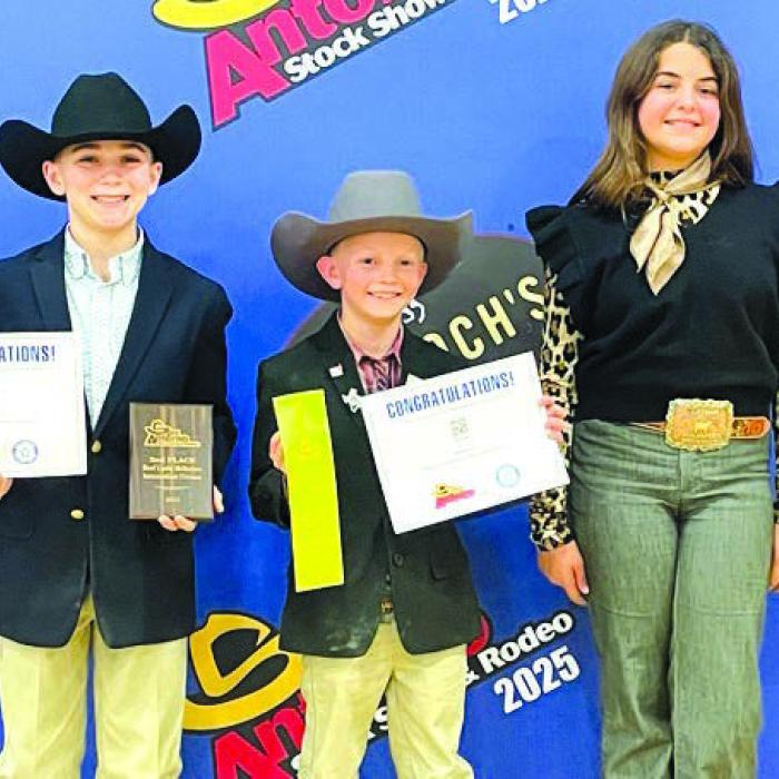 Crockett Guenther, Joe Carrales, and Adalyn Carrales.