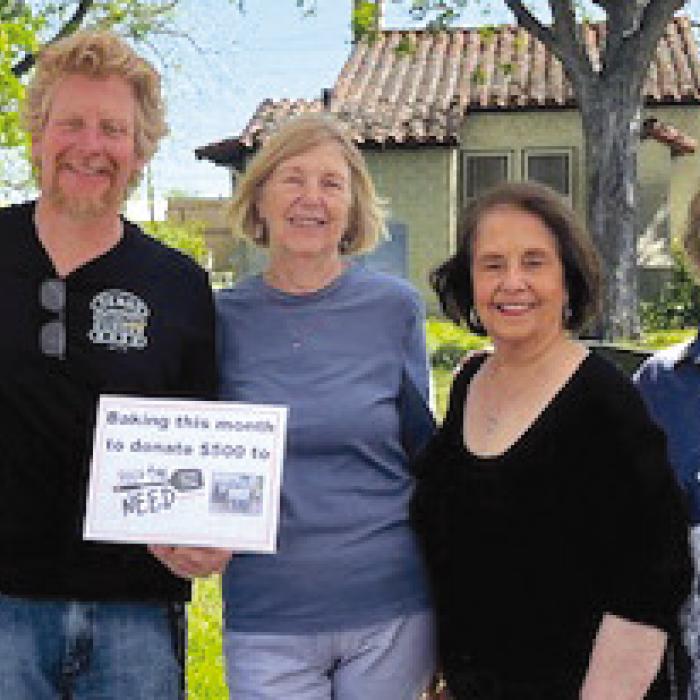 The St. James’ Episcopal Church Women (ECW) recently donated $500 from their bake sale to the Feed the Need organization. Pictured from left are: Aimee and Jeremy Finch, Lil Landry, Ursula Stephens, and Jane Malik.