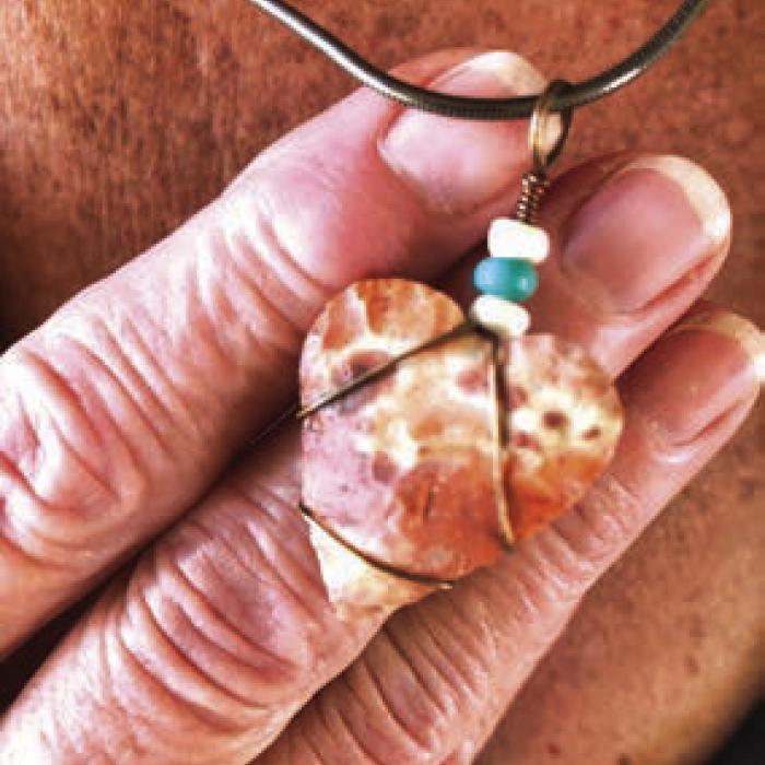 David knapped this pennant for his wife, Gesine, from bull rock before learning that other stones are inherently easier to shape.