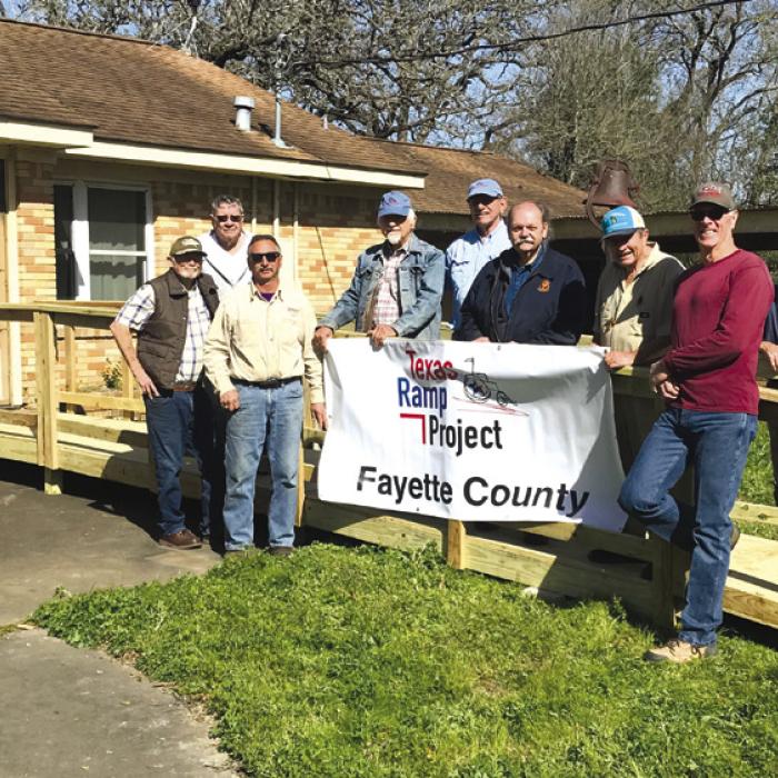 On March 6, Fayette County Texas Ramp Project volunteers built this 30 ft. ramp on N. Jefferson St. in La Grange.