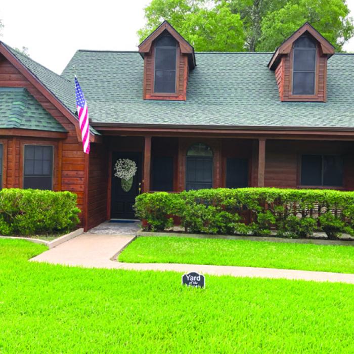Monument Hill Property Owners Association yard of the month for May belongs to Joe and Lisa Caridi. The home is located at 215 Richard Rd. in La Grange.