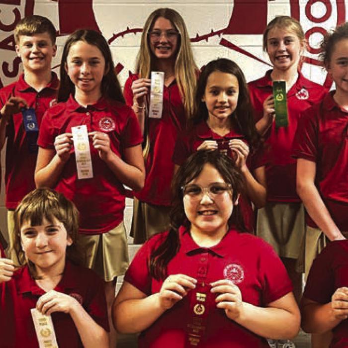 Number Sense – Coached by Mrs. Weishuhn – 4th Grade: Placed 1st Hank Gaertner, Placed 3rd Dylan Elliott, Placed 2nd Addison Bennetsen, Alt. Cade Harbers; 5th Grade: Honorable Mention-Adalyn Emmel, Placed 3rd Krislee Kallus, Placed 2nd Sophie Janda, Alt. Emmy Neal; 6th Grade: Placed 1st Zach Kocian, Placed 3rd Kirtley Kallus, Placed 6th Lyla Westberry.
