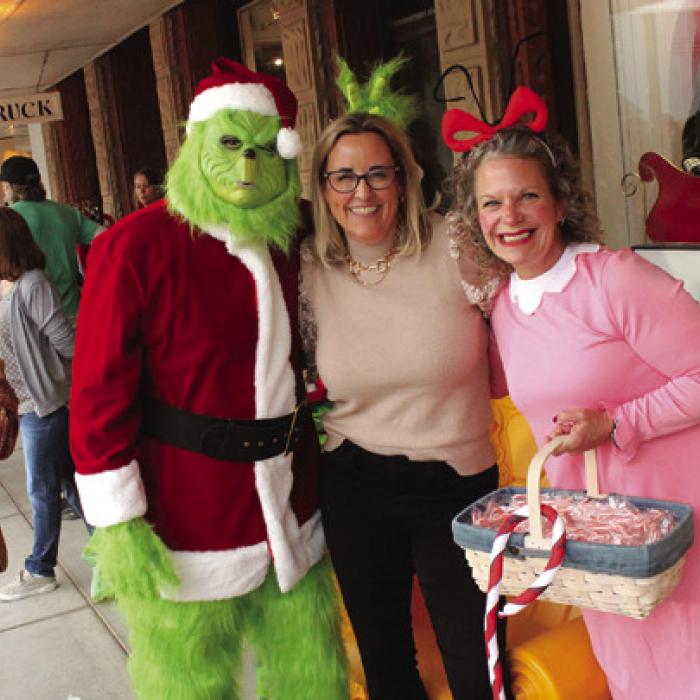 Lots of business owners got into the fun of the fest, like here in front of Julie B. Photos by Jeff Wick