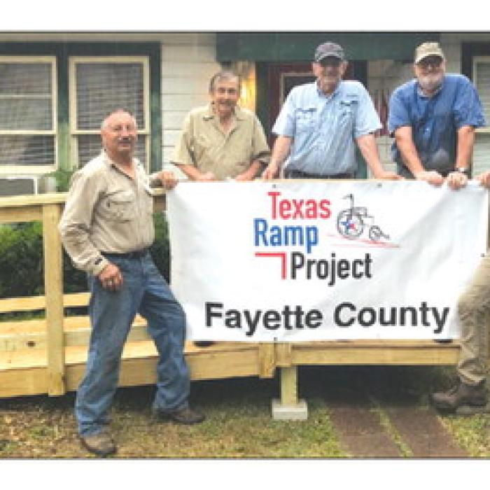 On April 2, Fayette County Texas Ramp Project volunteers built a 20-foot wheelchair ramp on W. Pearl St. in La Grange.