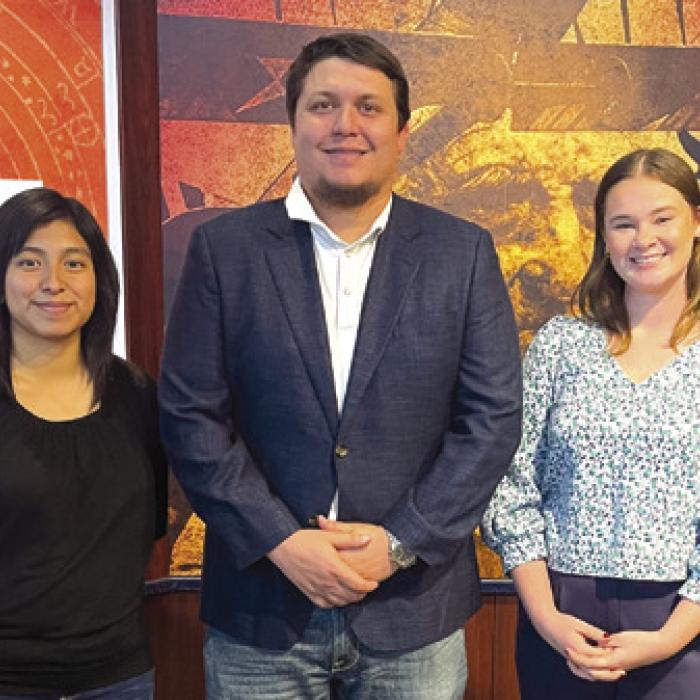 Pictured Stanzel Family Foundation’s recent professional scholarship recipients from left: Jennifer Garza, Martin Bigham, and Hannah Heger.
