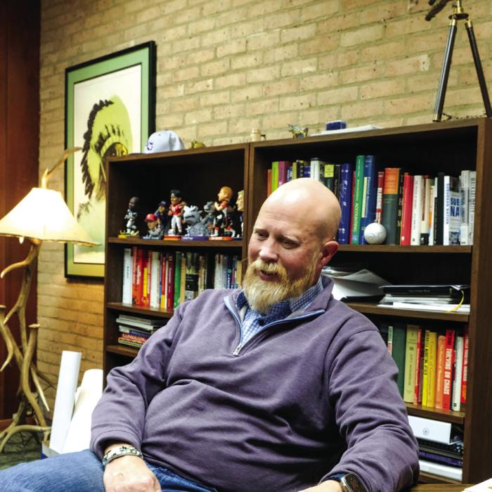 La Grange City Manager Jack Thompson in his office at city hall. Photo by Andy Behlen