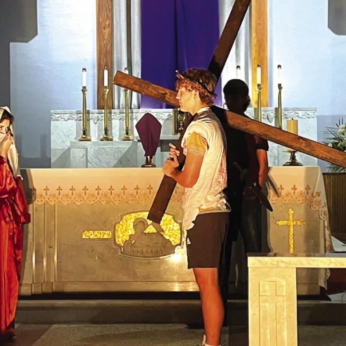 Students Perform Stations of the Cross 