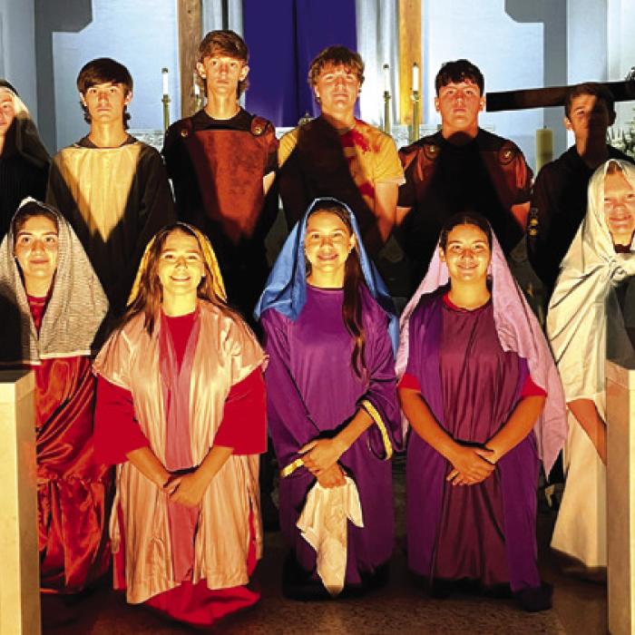 Students Perform Stations of the Cross 