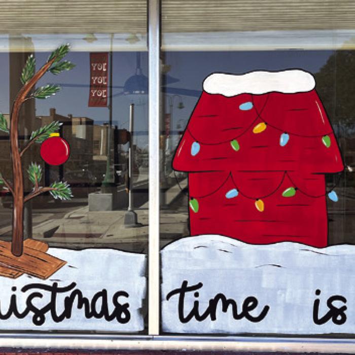 A Charlie Brown Christmas Locally – on Stage and in Window Art