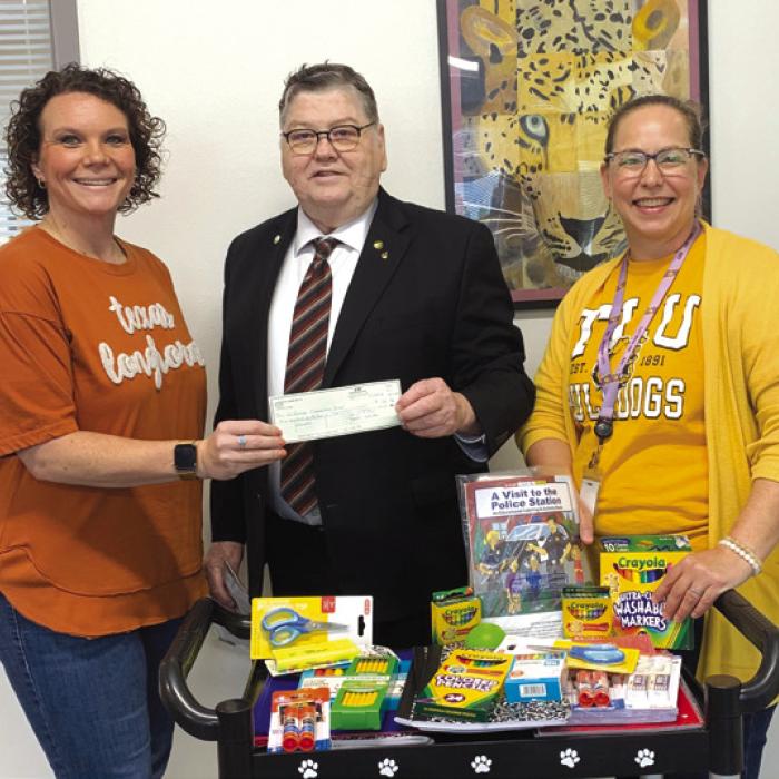 The Lafayette Lodge recently held an event on the La Grange Square on the first Saturday in August and asked the community to donate school supplies or make a cash donation to the event. Above, Jackie Skelton with Lafayette Lodge presented the monetary donation and items collected to La Grange Elementary Principal Dr. Regina Walker (left) and La Grange Elementary Librarian Amy McCord (right). Photos from the event below.