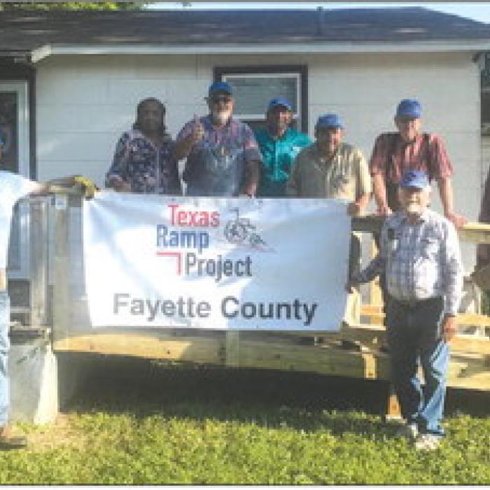 On June 2, the Texas Ramp Project volunteers built this 28 ft. ramp on E. Fannin St. in La Grange.