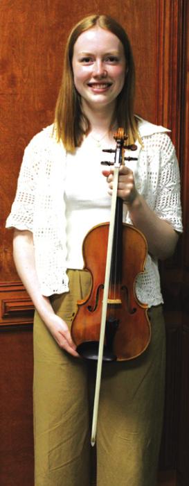 Violinist Rebecca Isaksen is studying and performing at Festival Hill this summer.