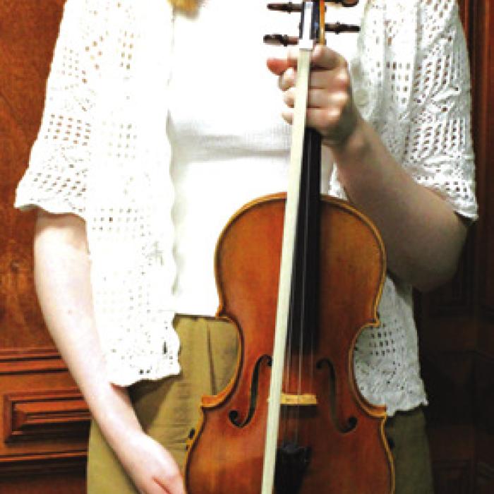 Violinist Rebecca Isaksen is studying and performing at Festival Hill this summer.