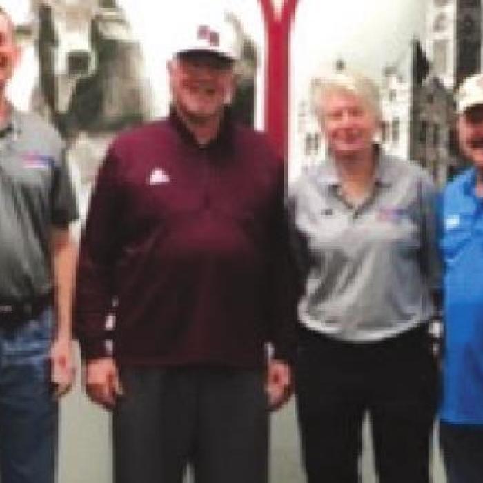 Guest Speaker and Clinician from left: Robert Klekar, Guest Speaker Tommy Psencik, Clinician Anne Foster, E L Moore.