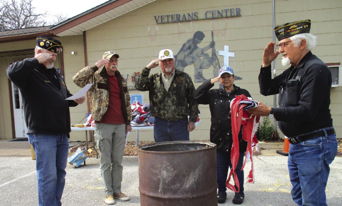 Veterans Hold Dignified Retirement for Old Flags
