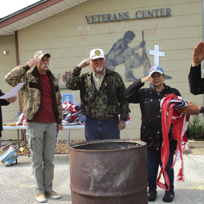 Veterans Hold Dignified Retirement for Old Flags