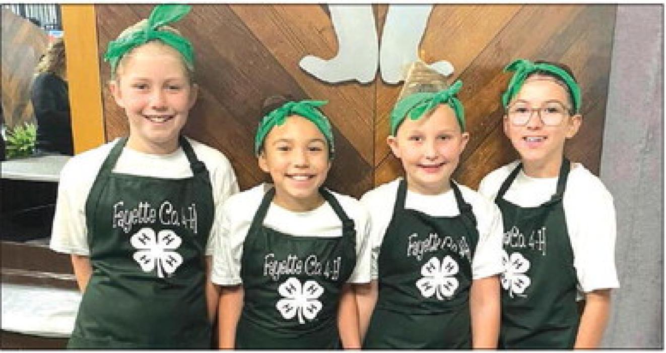 The Fayette County 4-H Junior Team consisting of Hadleigh Banks, MaeBess Huette, Charli Hadaway, and Taylyn Newton competed in the Side Dish Category.