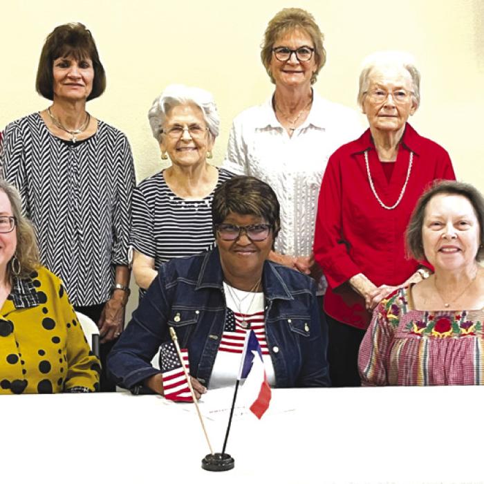KJZT Family Life proclaims their patriotism by honoring National Flag Day on June 14. Society No. 31 of La Grange had the Flag Day Proclamation signed by La Grange Mayor Jan Dockery at their May 15 meeting in anticipation of the upcoming Flag Day. Pictured are (seated, from left) President Elizabeth Kallus, Mayor Jan Dockery, Secretary Marilyn Kothmann, (standing) Doris Lidiak, Treasurer Barbara Eilert, Barbara Brauner, Vice President and District V State Director Joy Kovar, Rose Recek, and Pat Wagner.