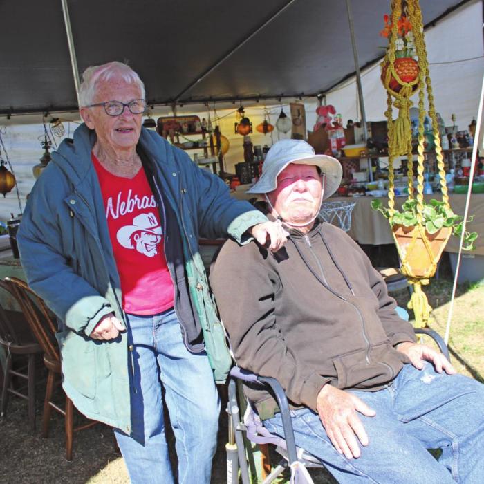 Antique vendors Wanda and John Jonas have been coming to Fayette County from Nebraska for 23 years.