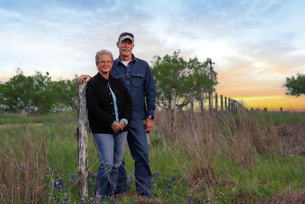Mark and Cheryl Brown own the Brown Ranch in Fayette County, which recently won the Texas Leopold Conservation Award. Photo courtesy of Texas Parks and Wildlife