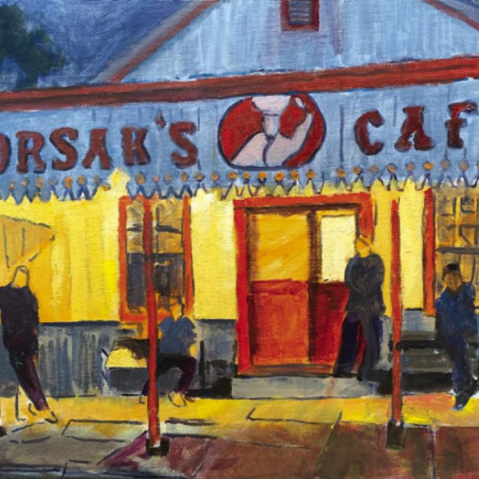 ‘Almost Open,’ Acrylic Painting by Mike Clann.
