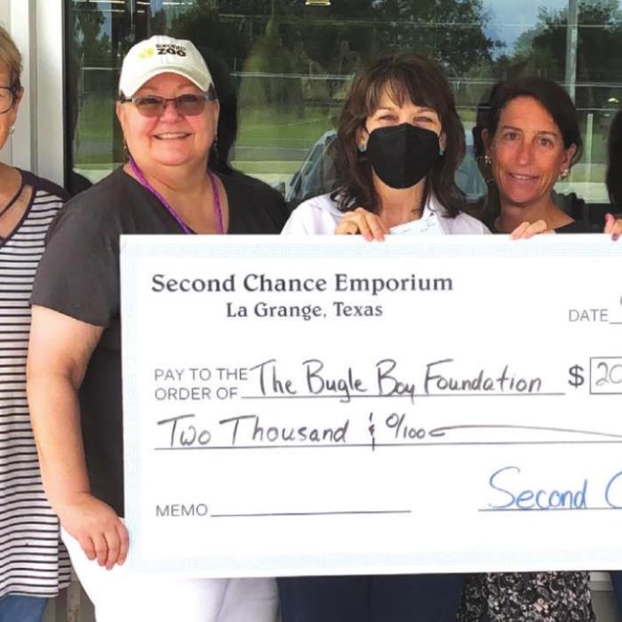 Second Chance Donates to Bugle Boy Foundation, PAT