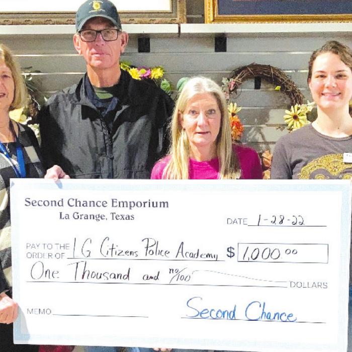 Second Chance Donates to Police Academy