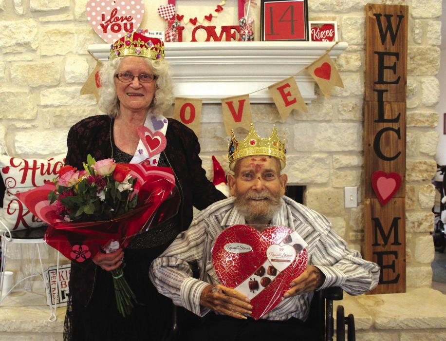 Photo by Jeff Wick Jefferson Place Assisted Living facility in La Grange held a Valentine’s Day Prom on Tuesday. Included in the festivities was the crowning of the Prom Queen and King, which were residents Nancy and Jerry Gosch, who have been married for 55 years. More photos from the festivities are on Page C1 today.