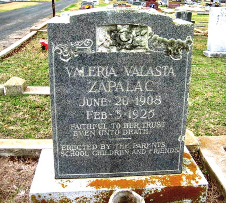 The epitaph on Valeria’s stone reads, “Faithful to her trust even unto death.”