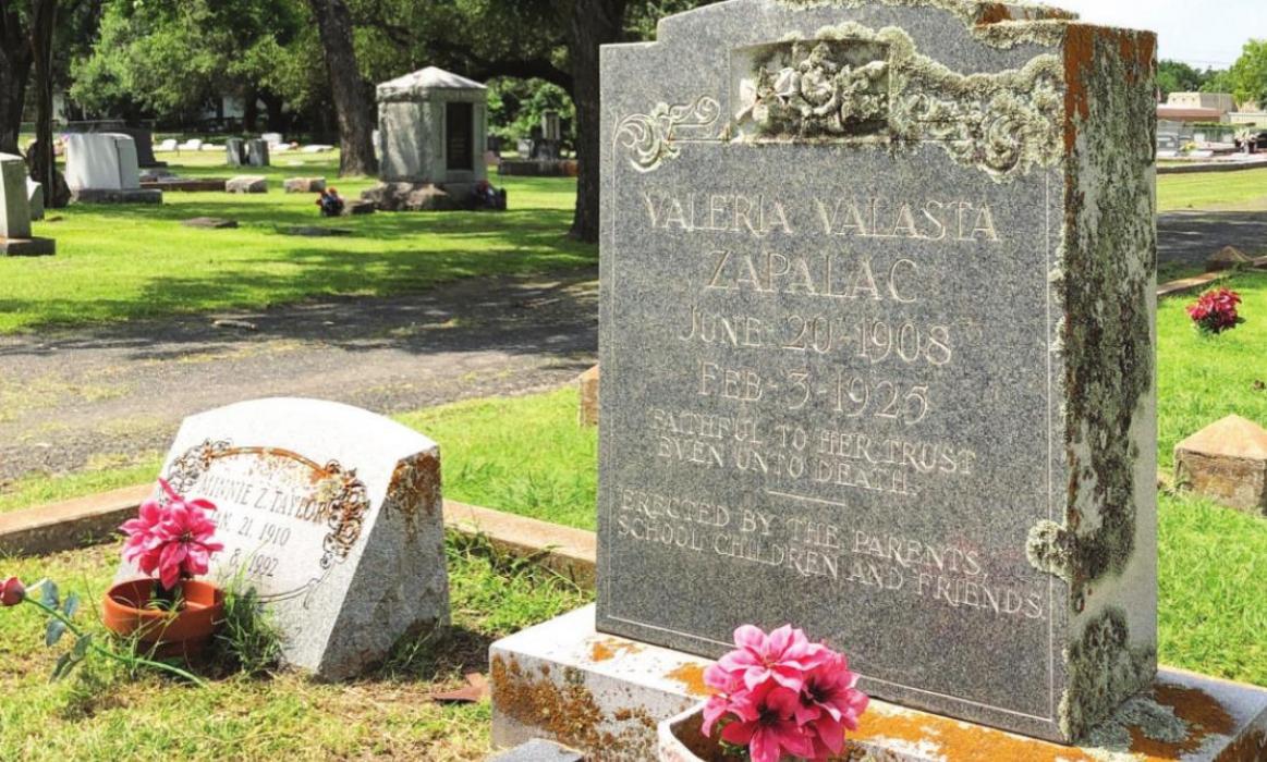 The Zapalac sisters, Valeria and Minnie, rest side-by-side in the La Grange City Cemetery.