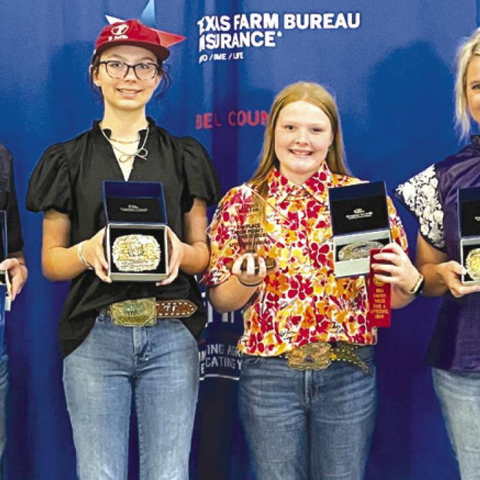 Champion Junior Team: Holden Holub, Tatum Fritsch, Kaisley Janecka, Coach Kaci Carrales, Not pictured: Abraham McBride.