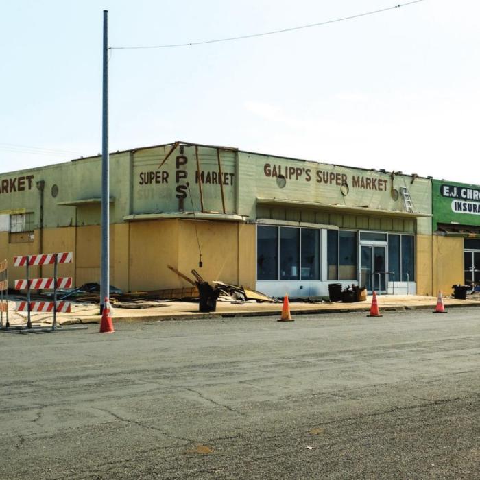 Recent work at the former Galipp’s Super Market property on N. Main St. in Schulenburg revealed some old hand-painted signs. Photo by Andy Behlen