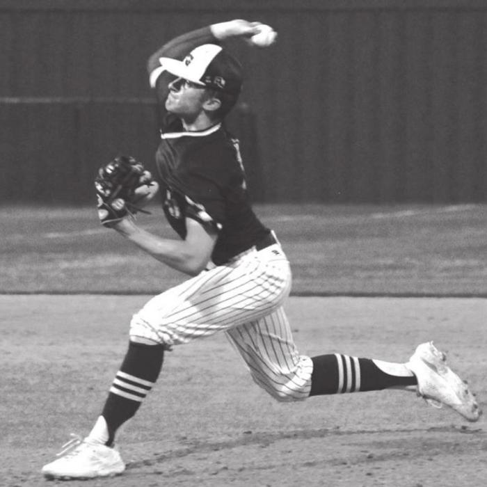 Kadyn Hall pitching in Tuesday’s game. Photo by Jeff Wick