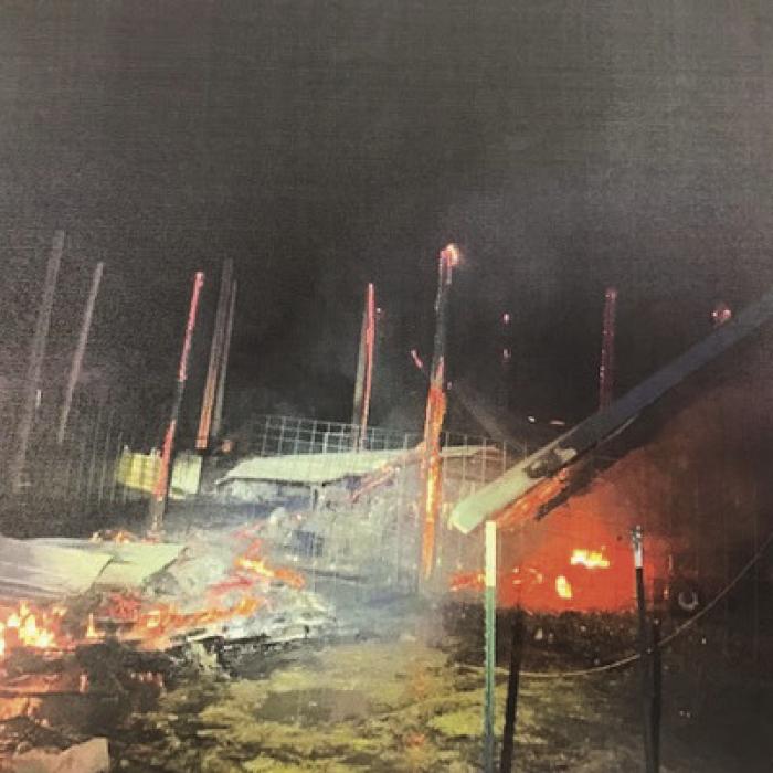 Barn Fire Destroys Lawn Mowers Monday