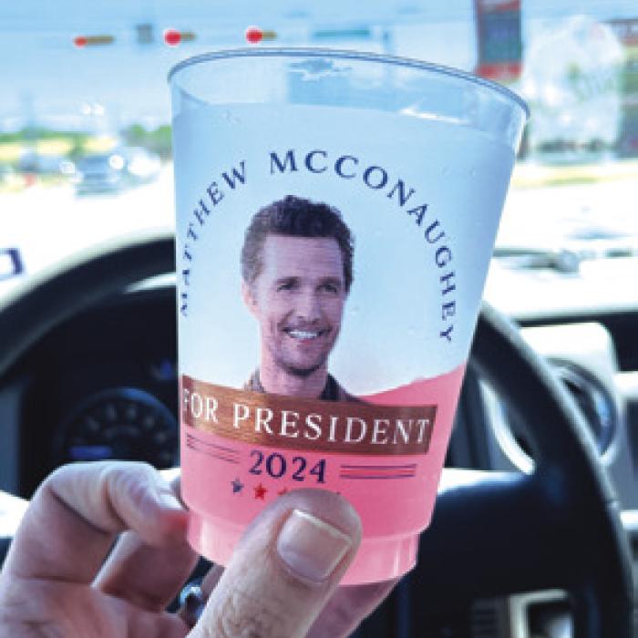 The new cup I got at a kids’ Kool-Aid stand Monday.