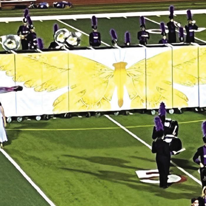 The La Grange band will showcase their marching show “Metamorphosis” at halftime of Friday’s football game.